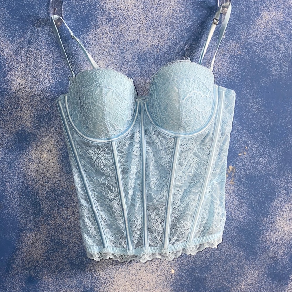 VS baby blue corset